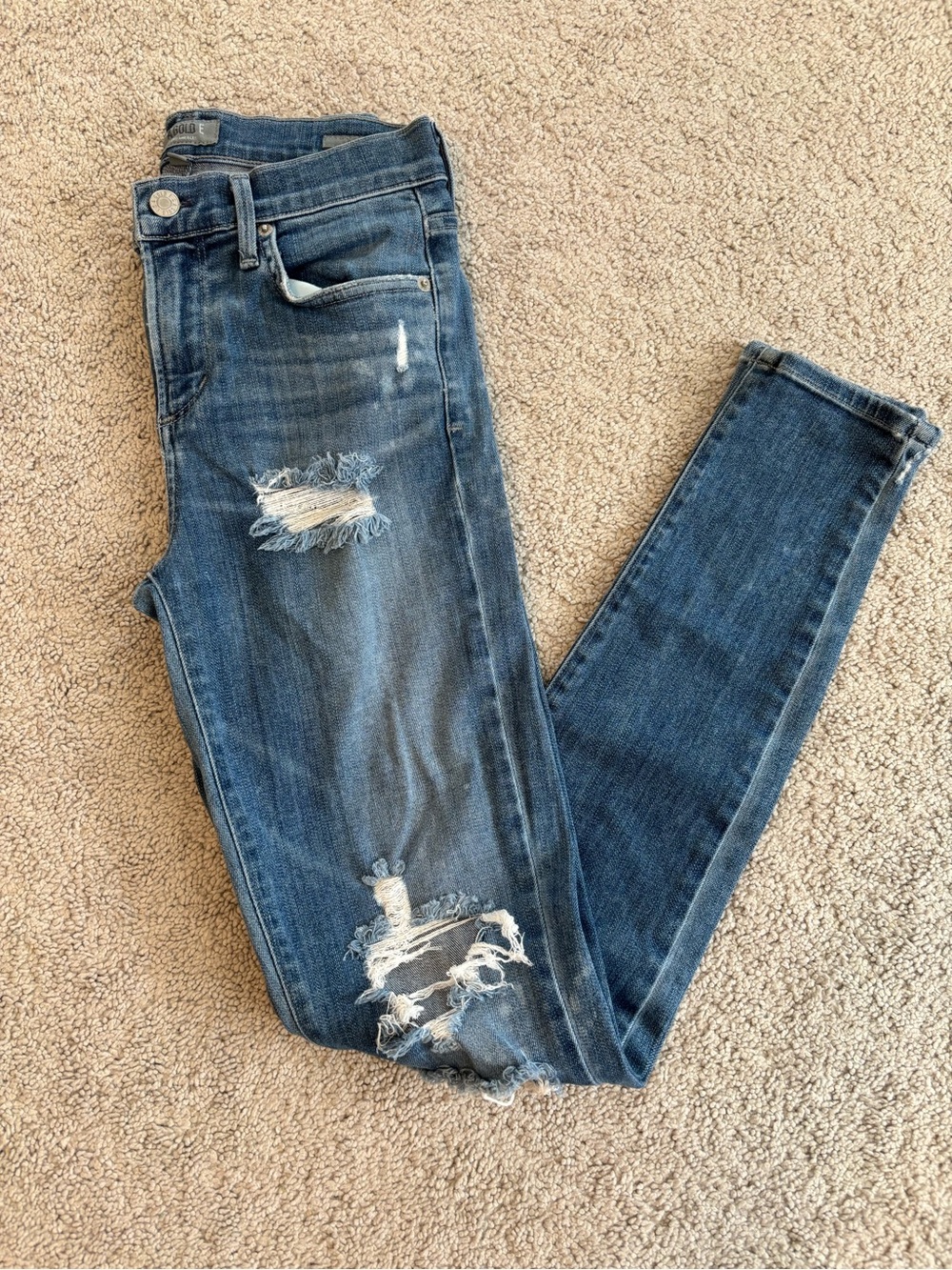 Agolde Sophie Mid Rise Dark Blue Skinny Jeans, Women’s Size 25, NWOT